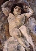 Jules Pascin Fat woman at the Guli street oil on canvas